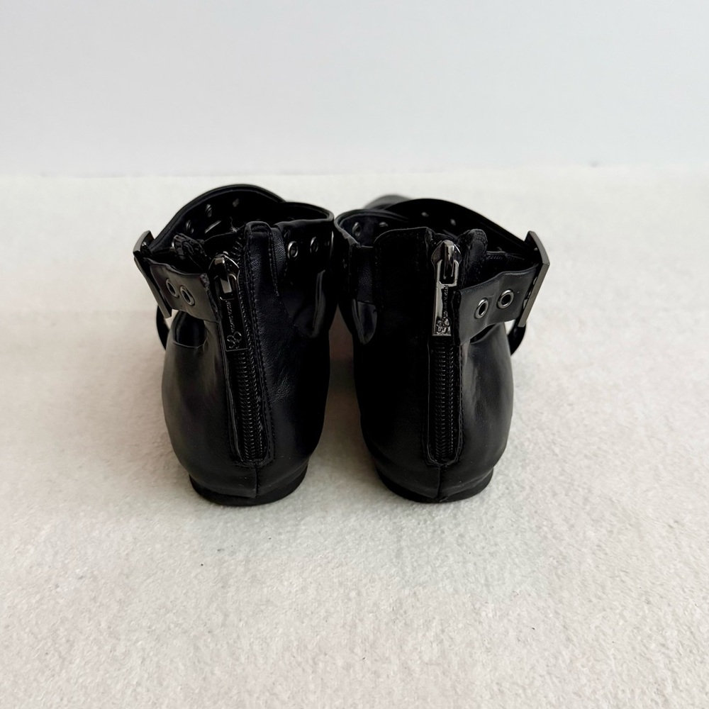 Jessica Simpson Black Ballet Flats Grommet Ankle Straps Size 10 - Picture 6 of 9